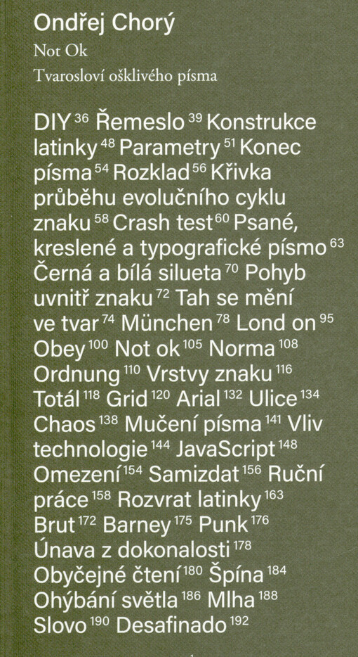 Not Ok : tvarosloví ošklivého písma