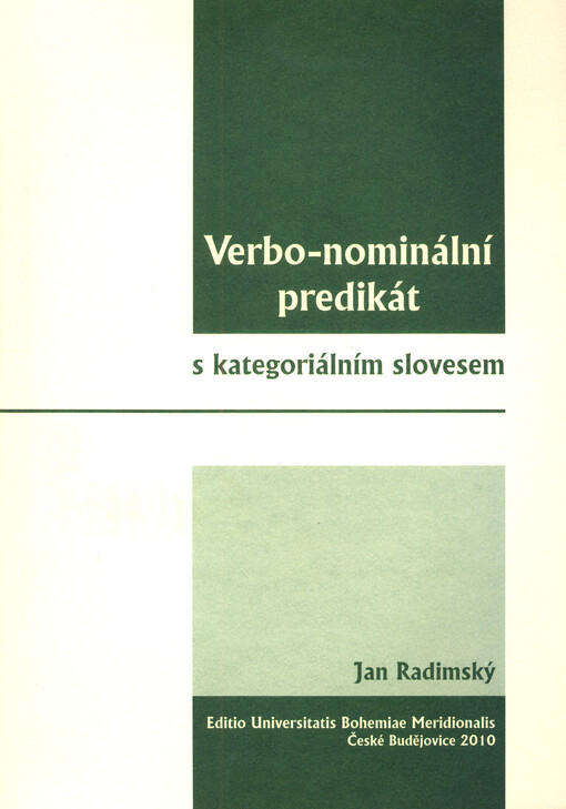 Verbo-nominální predikát s kategoriálním slovesem
