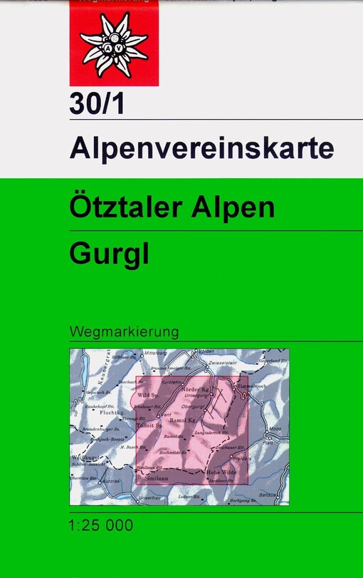 Ötztaler Alpen Gurgl : Wegmarkierung