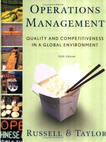 Operations Management: Quality and Competitiveness in a Global Environment