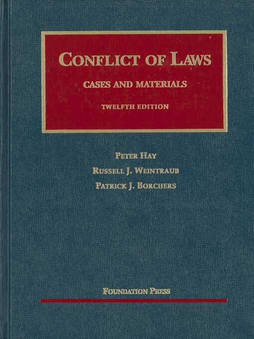 Conflict of laws :cases and materials