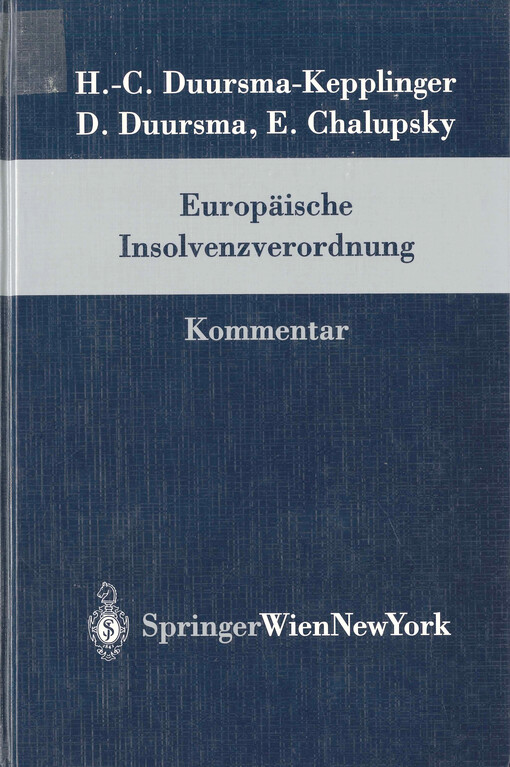 Europäische Insolvenzverordnung : Kommentar
