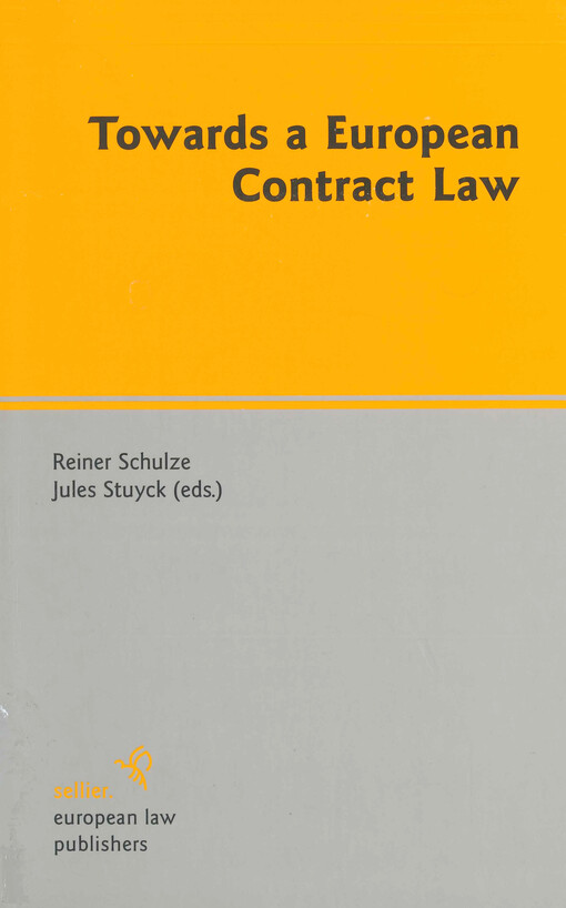 Towards a European contract law