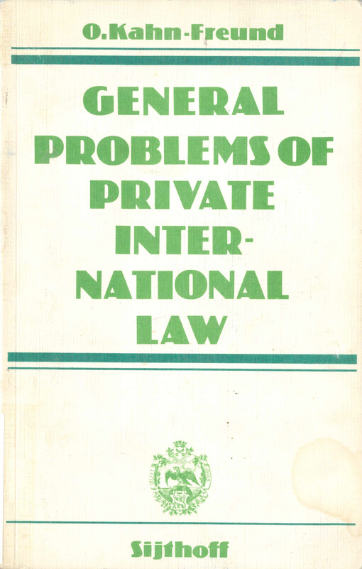 General problems of private international law