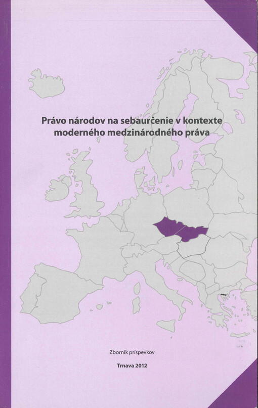 Právo národov na sebaurčenie v kontexte moderného medzinárodného práva