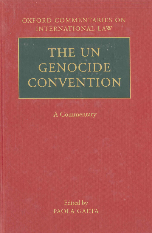 The UN genocide convention : a commentary