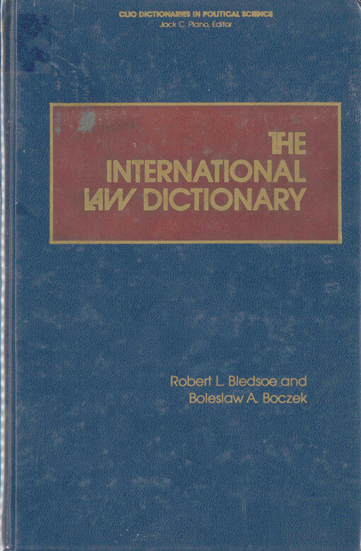 The international law dictionary