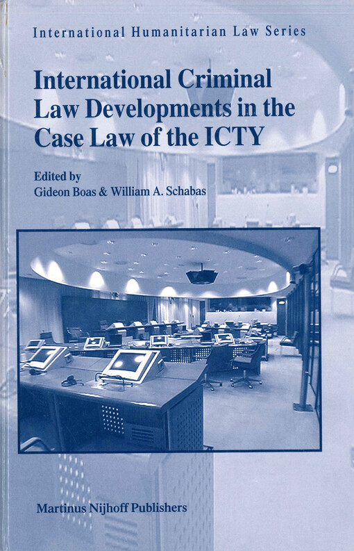 International criminal law developments in the case law of the ICTY
