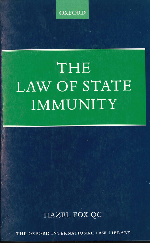 The law of state immunity