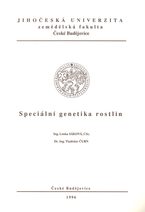 Speciální genetika rostlin