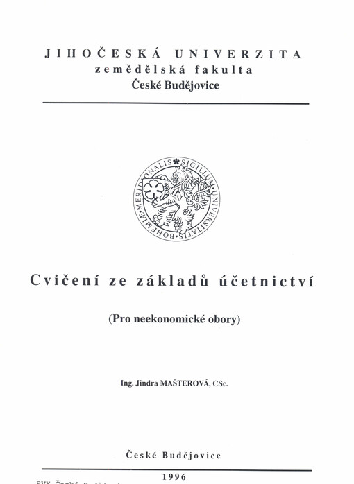 Cvičení ze základů účetnictví : (pro neekonomické obory)