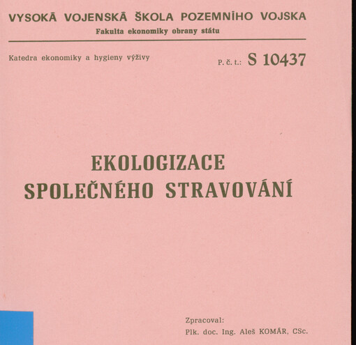 Ekologizace společného stravování