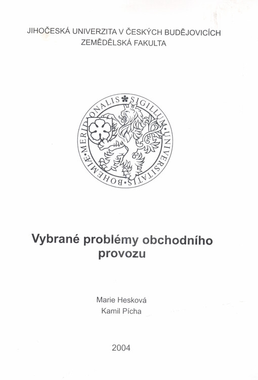 Vybrané problémy obchodního provozu