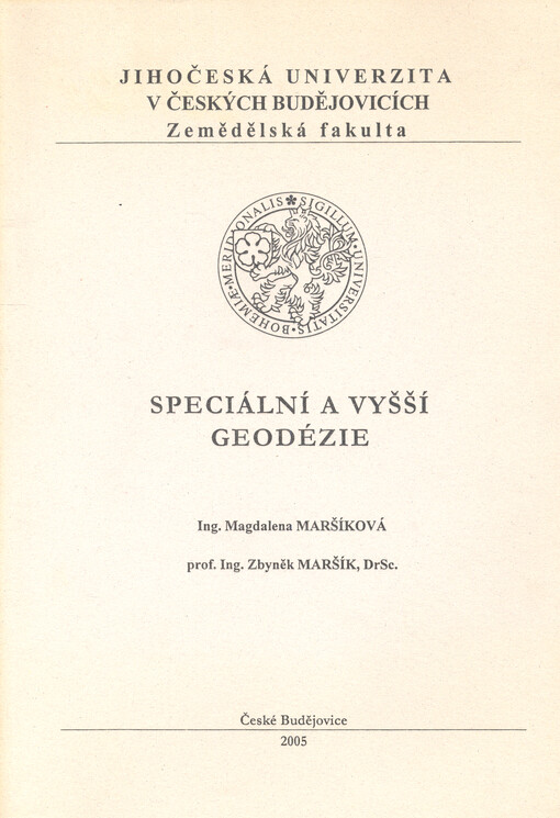 Speciální a vyšší geodézie