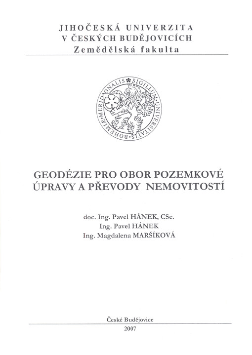 Geodézie pro obor pozemkové úpravy a převody nemovitostí