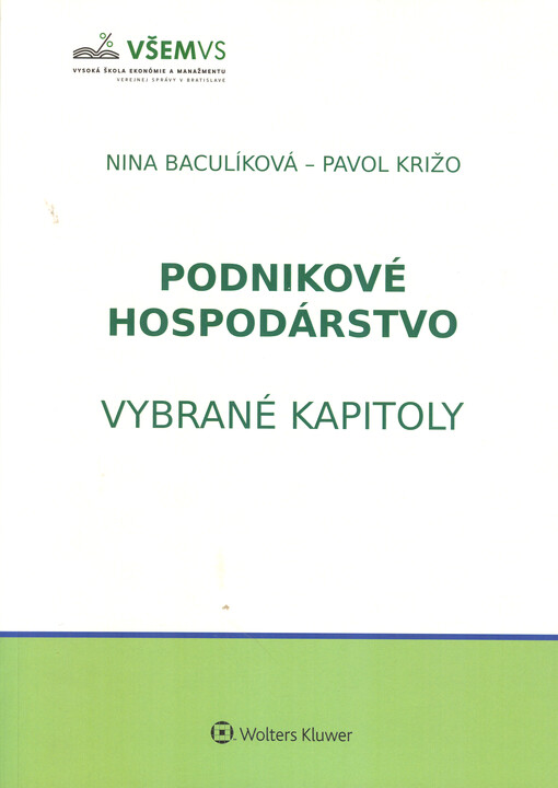 Podnikové hospodárstvo : vybrané kapitoly