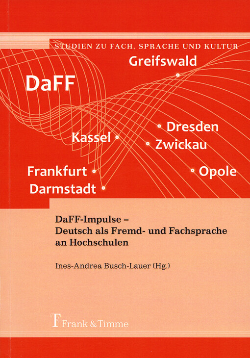 DaFF-Impulse - Deutsch als Fremd- und Fachsprache an Hochschulen