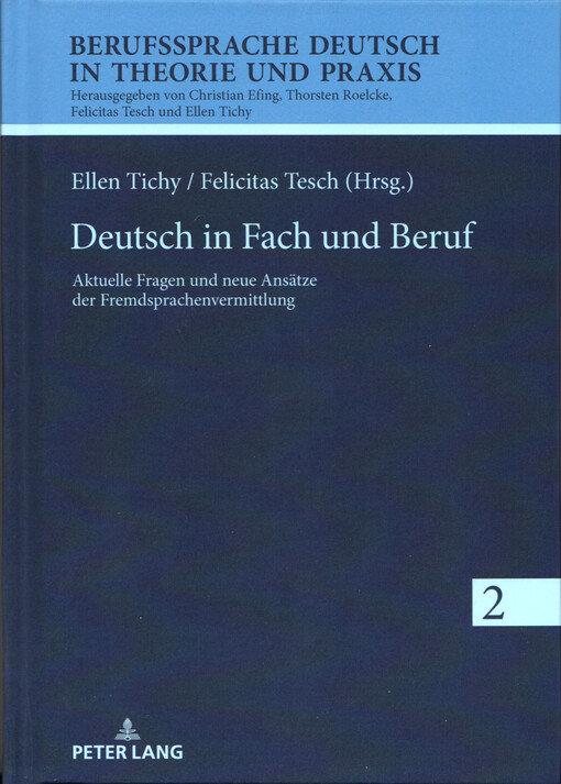 Deutsch in Fach und Beruf : aktuelle Fragen und neue Ansätze der Fremdsprachenvermittlung