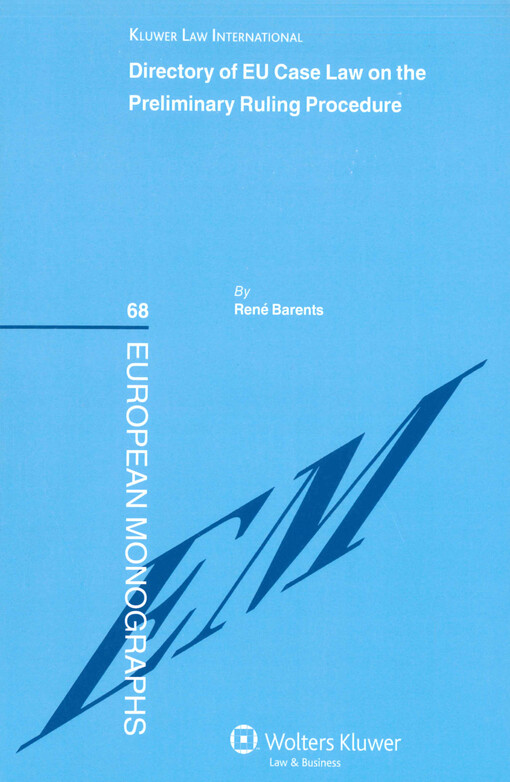 Directory of EU case law on the preliminary ruling procedure