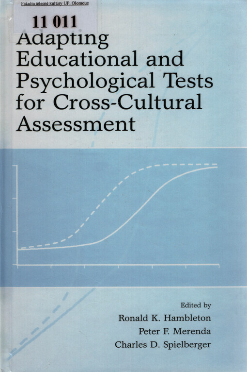 Adapting educational and psychological tests for cross-cultural assessment