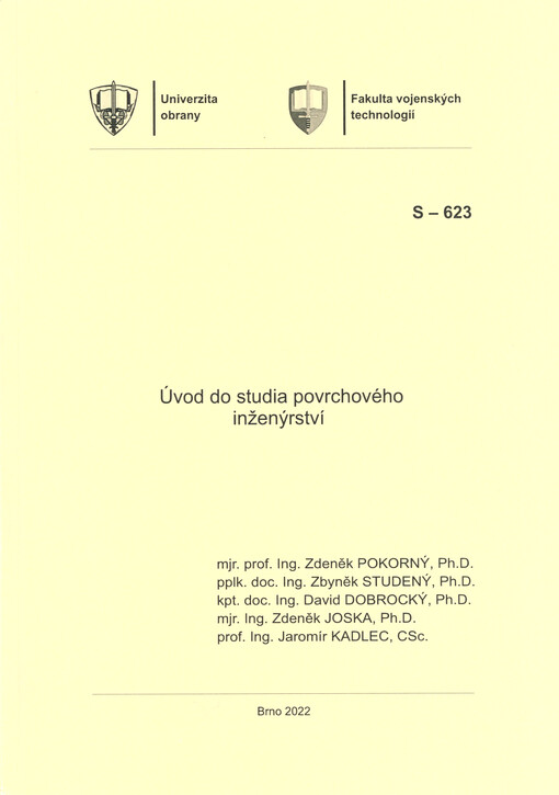 Úvod do studia povrchového inženýrství