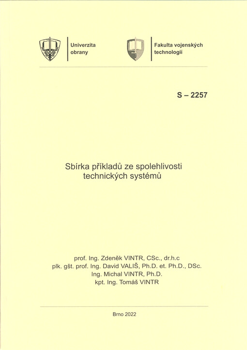 Sbírka příkladů ze spolehlivosti technických systémů