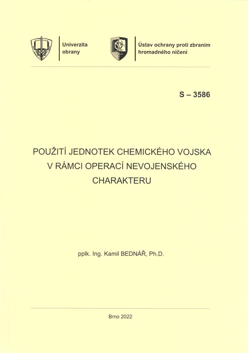 Použití jednotek chemického vojska v rámci operací nevojenského charakteru