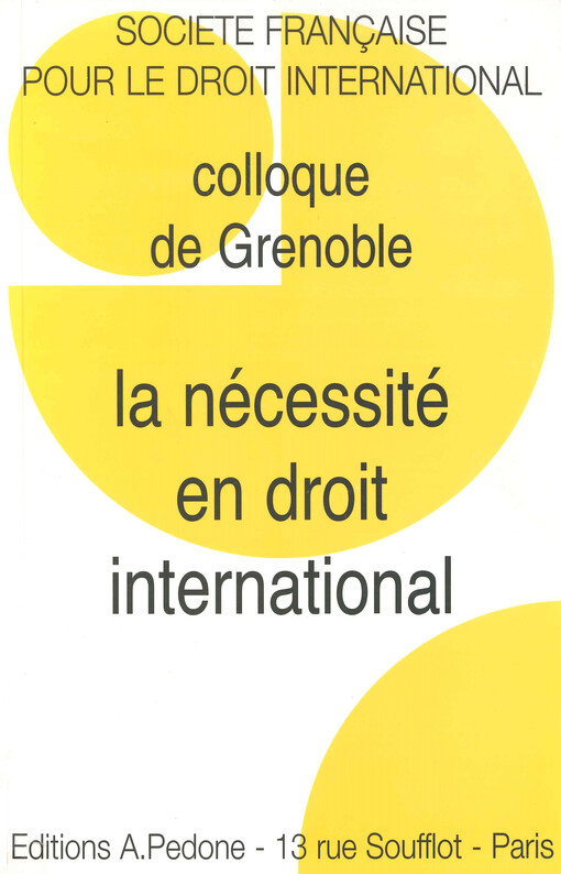 La necessite en droit international