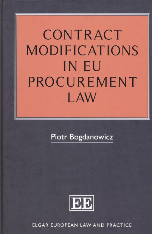 Contract modifications in EU procurement law