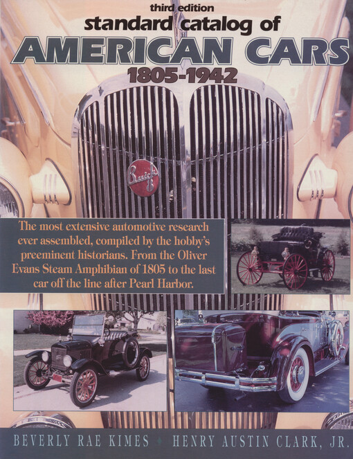 Third edition standard catalog of American cars 1805-1942