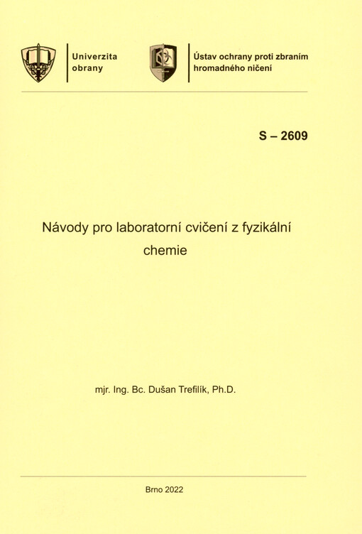 Návody pro laboratorní cvičení z fyzikální chemie