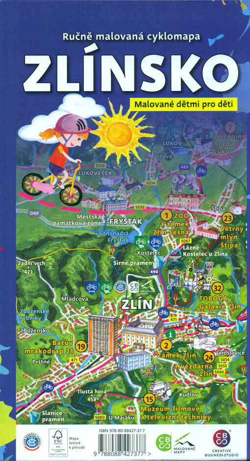 Ručně malovaná cyklomapa Zlínsko : malované dětmi pro děti
