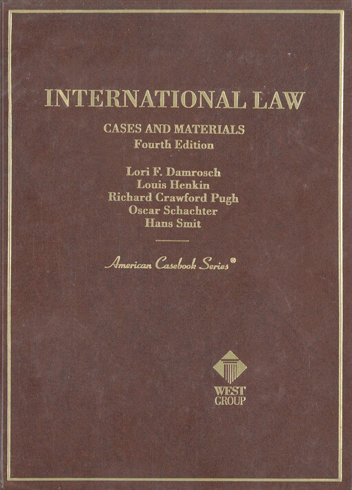 International law : cases and materials
