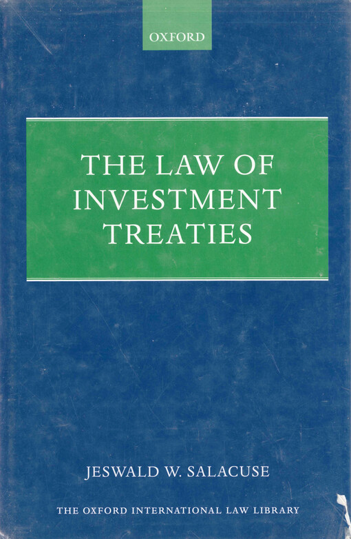 The law of investment treaties