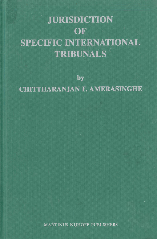 Jurisdiction of specific international tribunals