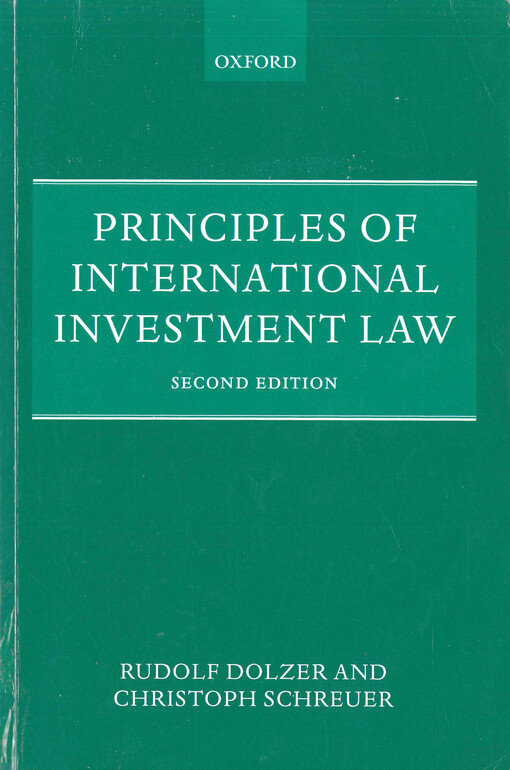Principles of international investment law