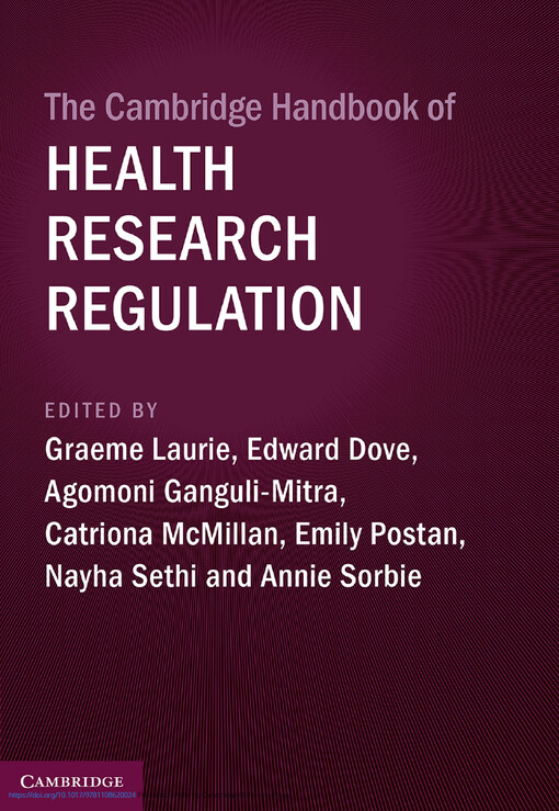 The Cambridge handbook of health research regulation