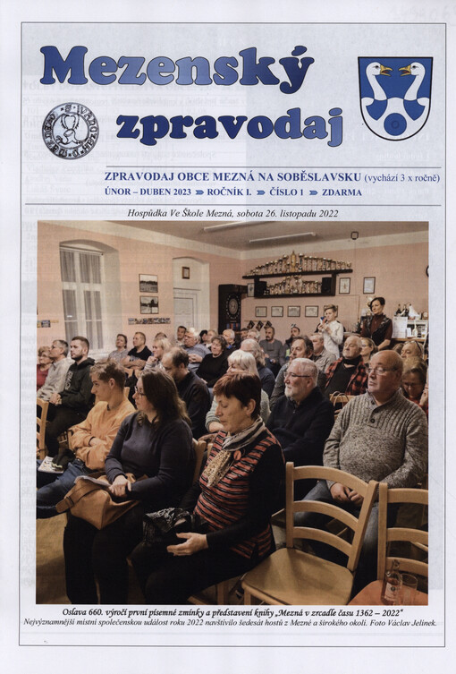 Mezenský zpravodaj : zpravodaj obce Mezná na Soběslavsku