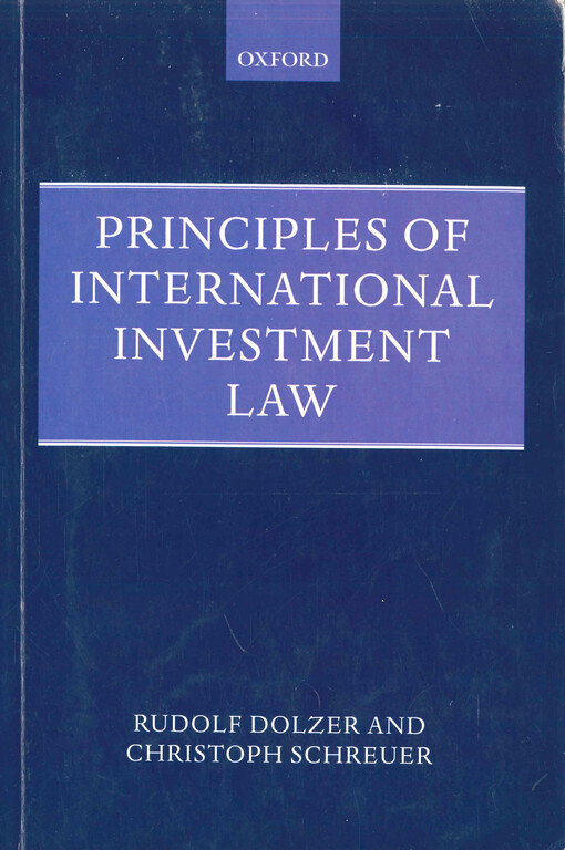 Principles of international investment law
