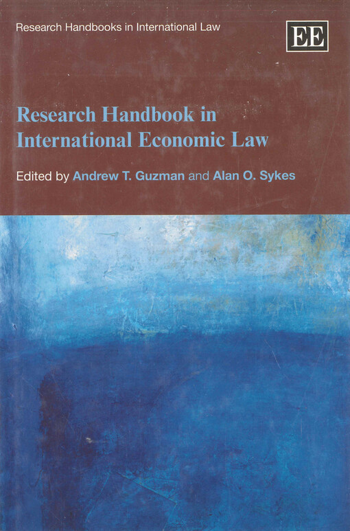 Research handbook in international economic law