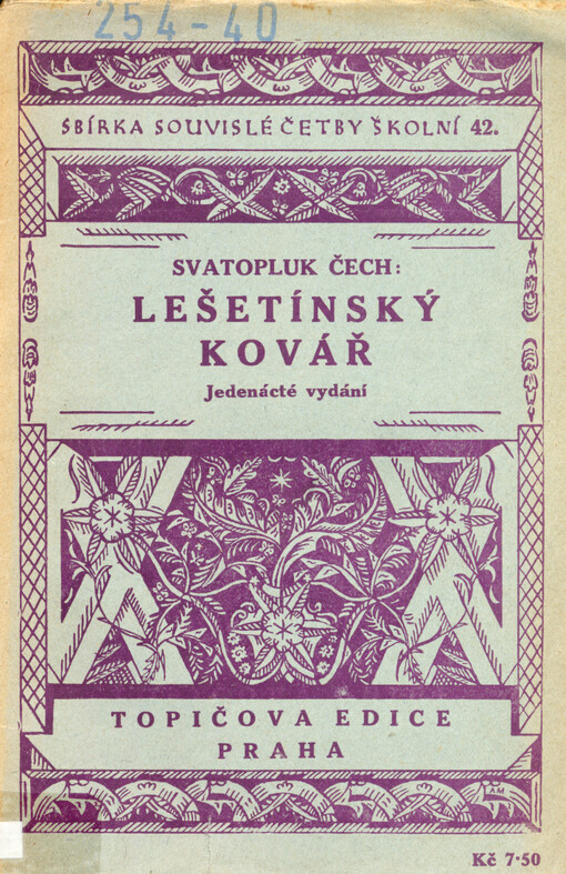 Lešetínský kovář :báseň