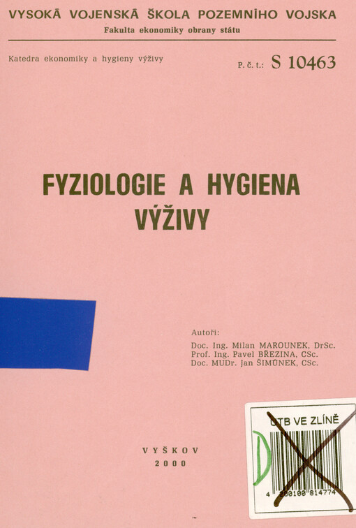 Fyziologie a hygiena výživy
