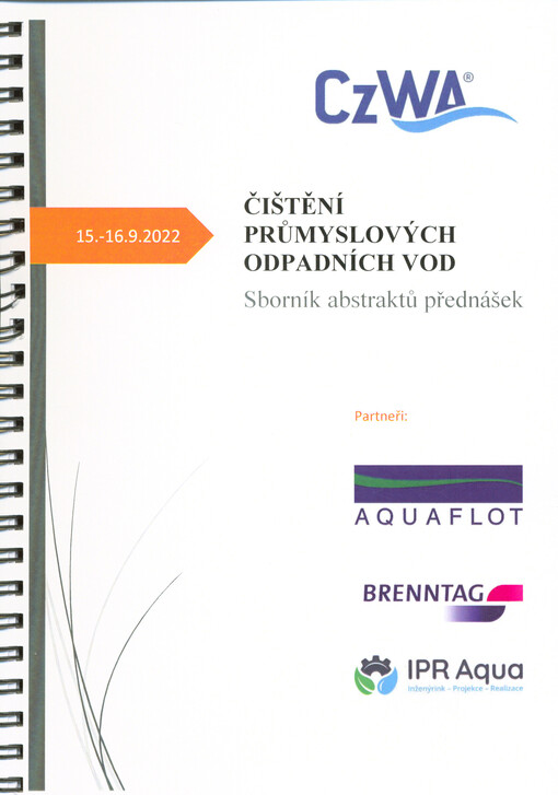 Čištění průmyslových odpadních vod : sborník abstraktů přednášek : 15.-16.9.2022
