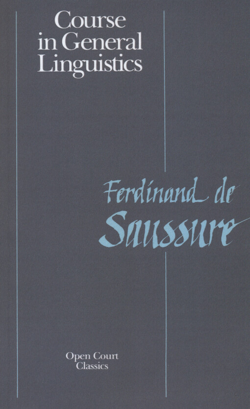 Course in general linguistics