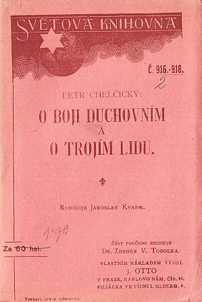 O boji duchovním a o trojím lidu