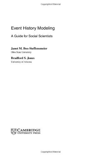Event History Modeling: A Guide for Social Scientists (Analytical Methods for Social Research)