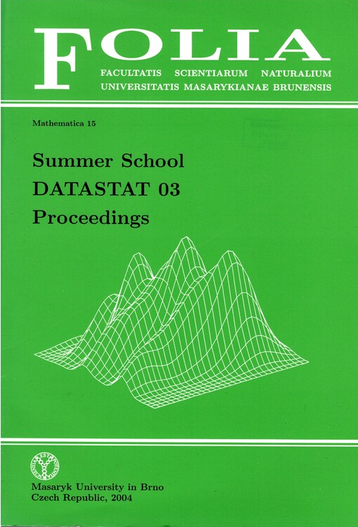 Summer School : DATASTAT 03 Proceedings