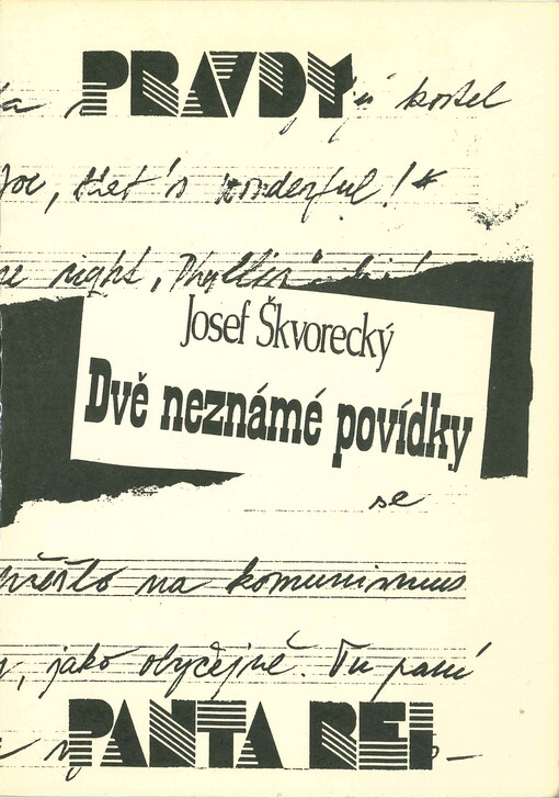 Dvě neznámé povídky: ze sbírky Povídky tenorsaxofonisty