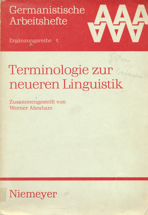 Terminologie zur neueren Linguistik