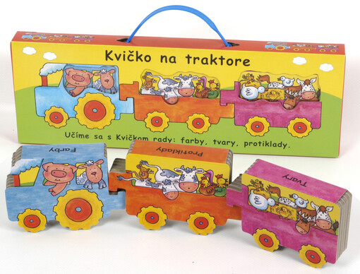 Kvičko na traktore :učíme sa s Kvičkom rady: farby, tvary, protiklady